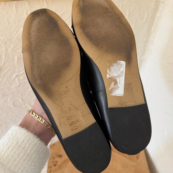 J. CREW Black Ballet Flats with Cap Toe Size 8 - Picture 2 of 6
